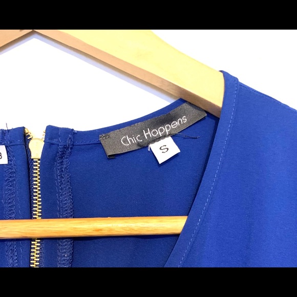 Blue Cocktail Dress - Picture 3 of 4